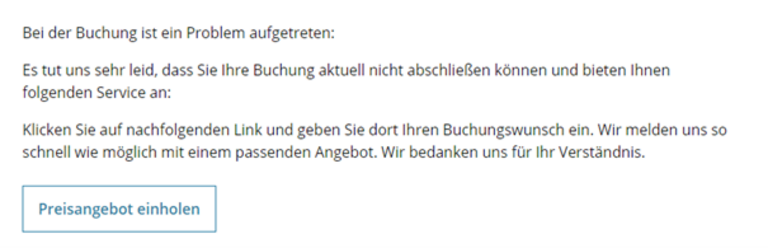 Entschuldigung Beim Wiederherstellen Ihrer Seiten Ist Ein Problem Aufgetreten Informationen für Reisebüros