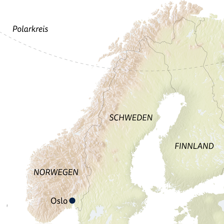 Karte von Norwegen Wolters Rundreisen